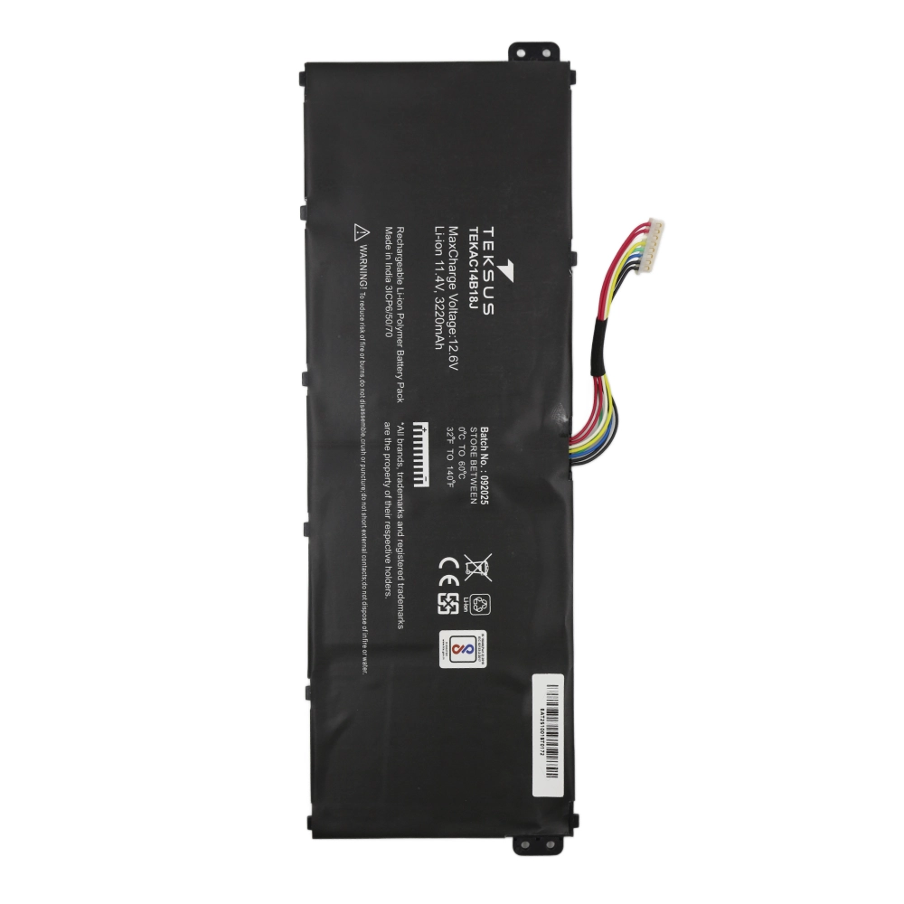 Teksus Laptop Battery Compatible For Acer Aspire V3-111 | AC14B18J view 2